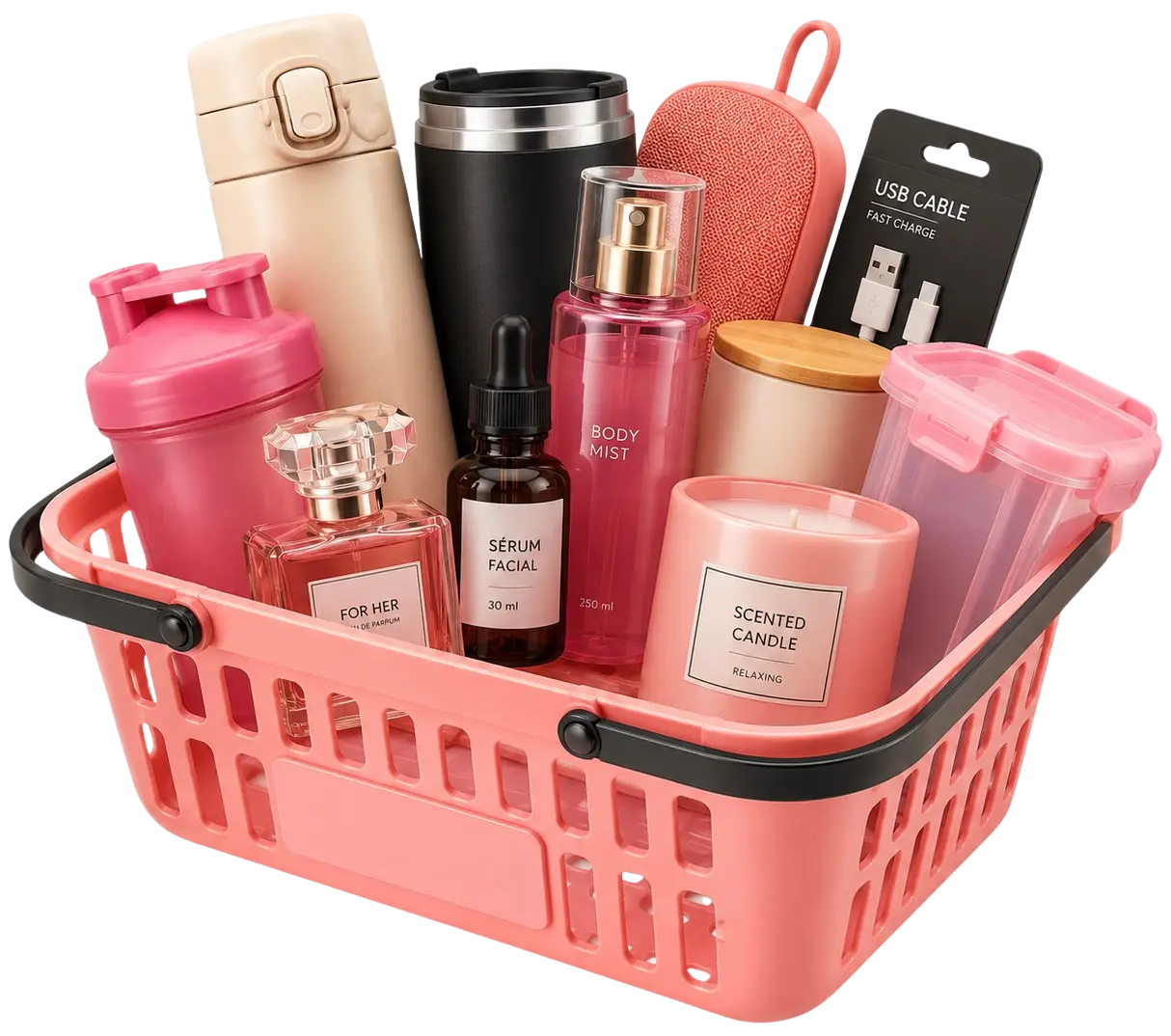 Canasta con productos al mayoreo de demayoreo.com